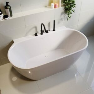 freestanding double ended back to wall bath 1500 x 770mm alto better bathrooms